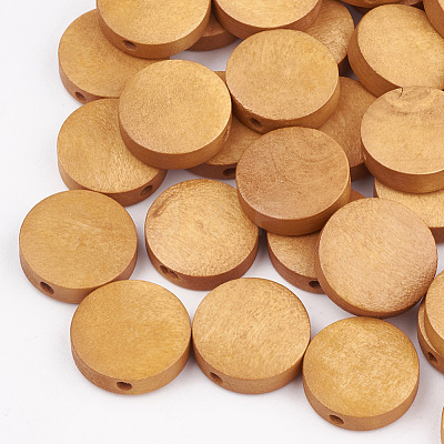 Natural Pear Wood Beads X-WOOD-T009-1.5cm-05-1