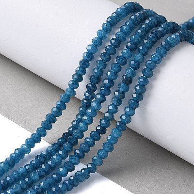 Dyed Natural Malaysia Jade Rondelle Beads Strands X-G-E316-2x4mm-54-1