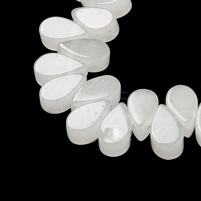 Natural White Jade Beads Strands G-B064-B28-1