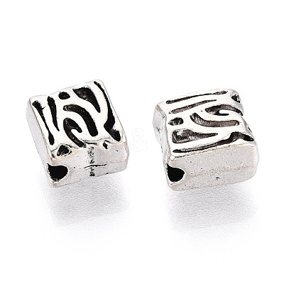 Tibetan Style Alloy Beads TIBE-N013-08AS-1