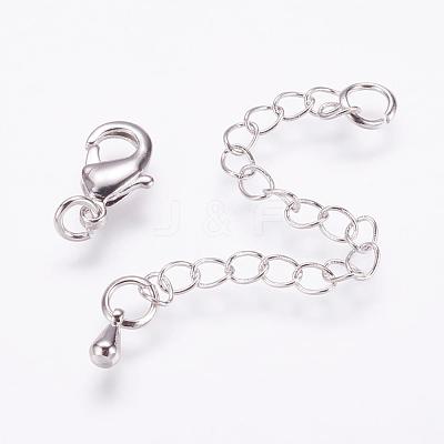 Long-Lasting Plated Brass Chain Extender KK-F711-09P-1