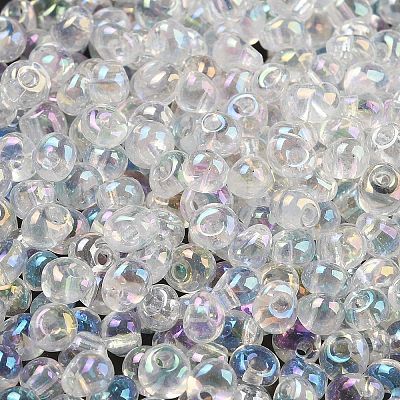 6/0 Inside Colours Fringe Glass Seed Beads SEED-A034-03K-1