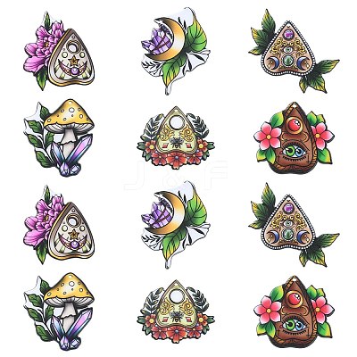 12Pcs 6 Style Acrylic Pendants MACR-CJ0001-68-1