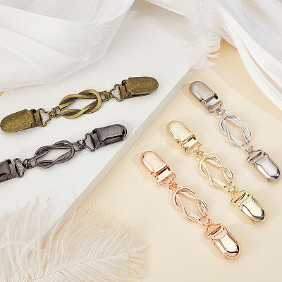5Pcs 5 Colors Retro Alloy Cardigan Clips FIND-WR0012-62-1