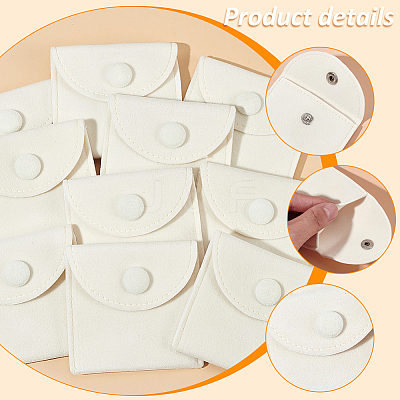 Square Velvet Jewelry Package Bags ABAG-WH0035-055A-03-1