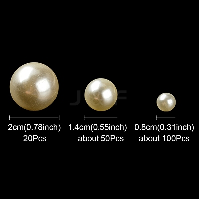 High Luster ABS Plastic Imitation Pearl Beads OACR-YW0001-45-1