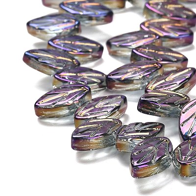 Electroplate Glass Beads Strands EGLA-B004-02A-FR05-1