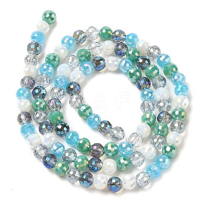 Electroplate Glass Beads Strands EGLA-C007-01D-1