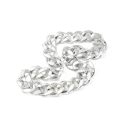 Unisex Thick CCB Plastic Cuban Link Chains Necklaces LS-NJEW-V006-02P-1