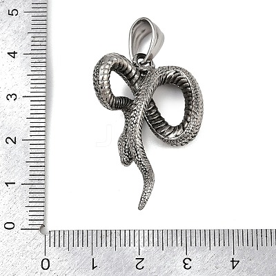 Hand Polished 304 Stainless Steel Pendants STAS-V012-04AS-1