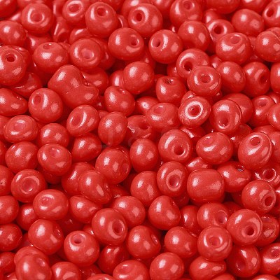 6/0 Opaque Baking Paint Glass Seed Beads SEED-M012-02A-20-1