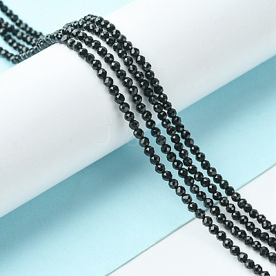 Natural Black Tourmaline Beads Strands G-F748-Y01-01-1