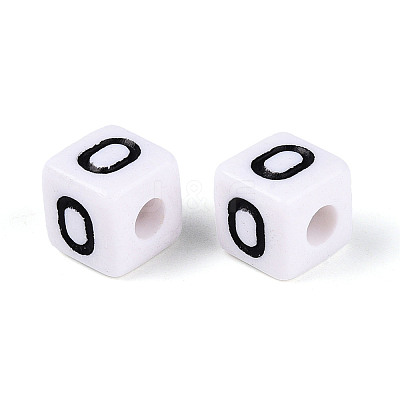 Opaque Acrylic European Large Hole Beads SACR-N020-01B-01-1