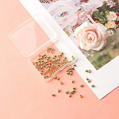 100Pcs Rack Plating Brass Beads KK-GO0001-72-1