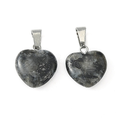 Natural Larvikite Pendants X-G-Q371-14-1