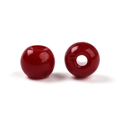 Opaque Solid Color Glass Beads X1-GLAA-N007-4mm-A07-1
