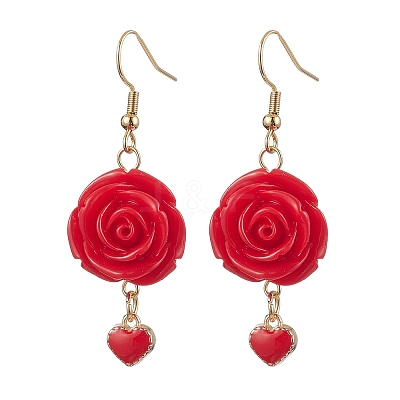 Resin Dangle Earrings EJEW-JE06014-S-1
