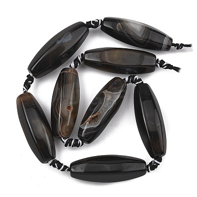 Natural Banded Agate Beads Strands GG-T001-01A-1