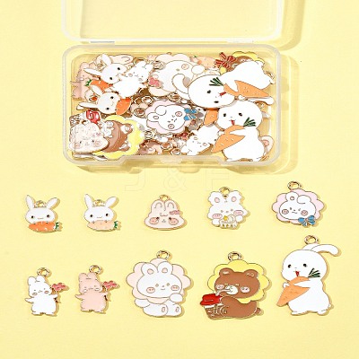 40Pcs Alloy Enamel Pendants ENAM-FS0002-40-1
