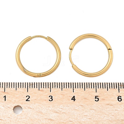 Ion Plating(IP) 304 Stainless Steel Huggie Hoop Earrings X-EJEW-F111A-20mm-G-1
