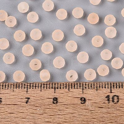 FGB Frosted Transparent Glass Seed Beads SEED-N013-04A-03-1