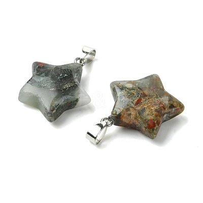 Natural African  Bloodstone Pendants GG-K002-10I-1