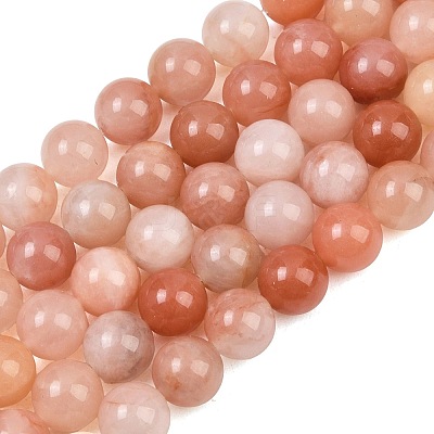 Dyed Natural Pink Jade Beads Strands GG-CBAD029-A12-10mm-1