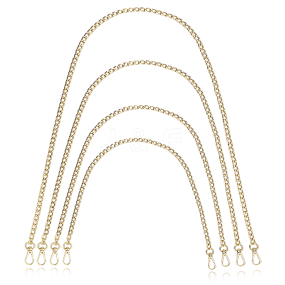 4Pcs 4 Styles Iron Curb Chain Bag Strap FIND-WR0001-22G-1