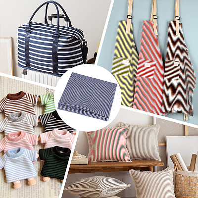 1Yard Stripe Pattern Polycotton Fabric DIY-MA0007-31E-1