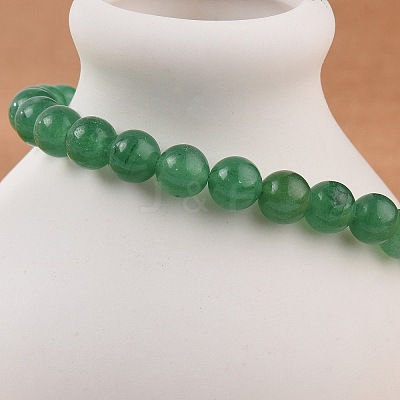 Natural Malaysia Jade Bead Stretch Bracelets X-BJEW-K212-A-013-1