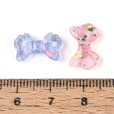 Transparent Spray Painted Acrylic Beads ACRP-T011-04M-1