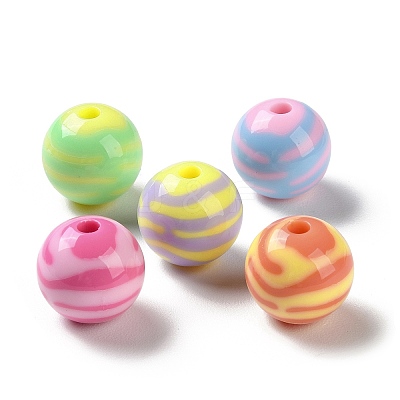 Two Tone Opaque Acrylic Beads SACR-I005-07A-1
