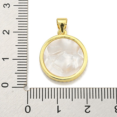 Brass Micro Pave Clear Cubic Zirconia Pendants KK-K354-04G-06-1