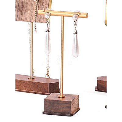 1-Tier Brass Bar Earring Organizer Display Racks ODIS-B002-03A-1