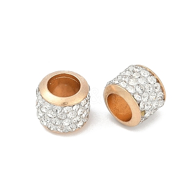 Alloy Rhinestone Clay Pave Beads ALRI-D300-01G-03-1