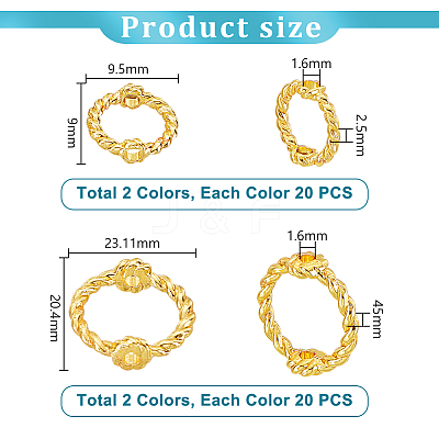 80Pcs 4 Colors Brass Bead Frames FIND-PH0021-29-1