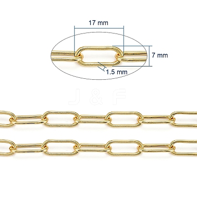Brass Paperclip Chains CHC-G007-01G-1