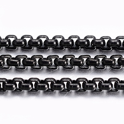 304 Stainless Steel Venetian Chains/Box Chains CHS-H016-02B-10M-1
