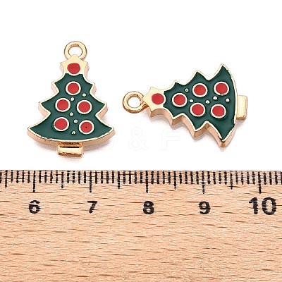 Christmas Theme Alloy Enamel Pendants ENAM-T020-10G-1