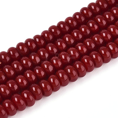 Opaque Spray Painted Glass Beads LS-GLAA-ZX008-4mm-18O-1