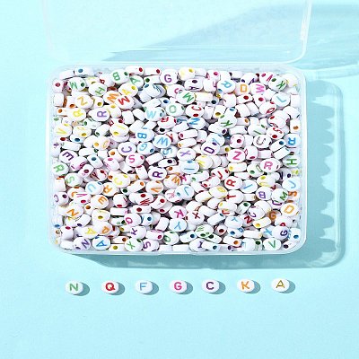 111G Craft Acrylic Horizontal Hole Letter Beads SACR-FS0001-35-1