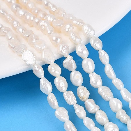 Natural Baroque Keshi Pearl Beads Strands PEAR-N031-01D-1