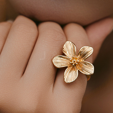 Brass Cuff Rings for Women LS-RJEW-Z097-01G-02-1