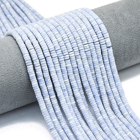 Synthetic Blue Lace Agate Beads Strands G-P575-B35-4x1mm-1