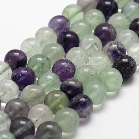 Natural Fluorite Bead Strands G-D840-56-6mm-AB-1