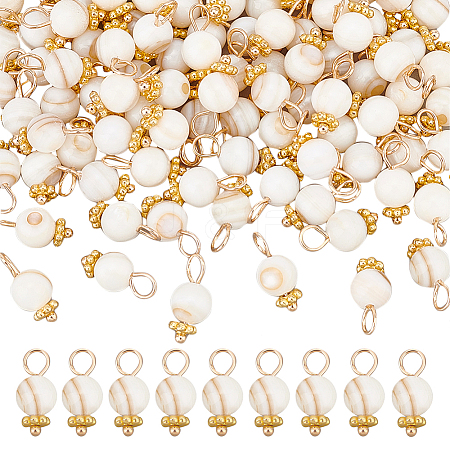 ARRICRAFT 100Pcs Natural Freshwater Shell Charms FIND-AR0003-25-1