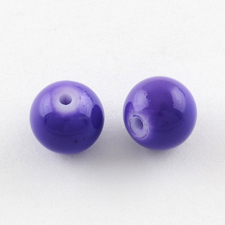 Painted Glass Bead Strands X-DGLA-S071-4mm-B41-1