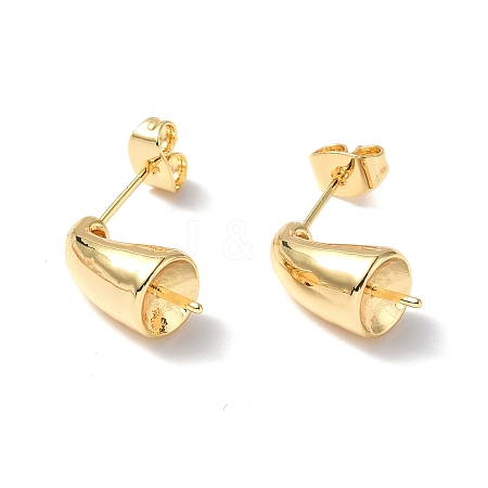 Brass Stud Earring Findings KK-B063-15G-1