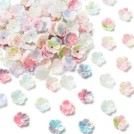100Pcs Flower Luminous Resin Cabochons MRMJ-CJ0001-36-1
