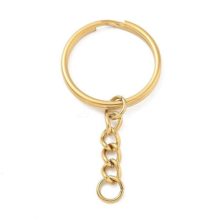 Ion Plating(IP) 304 Stainless Steel Split Key Rings KEYC-M035-01G-1